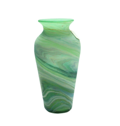 hebron glass Green Flower Glass Vase