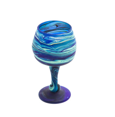 Blue Wine Glass Goblet gift