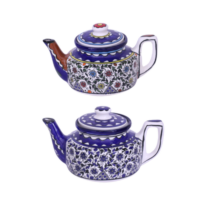 hebron cermaic floral teapot